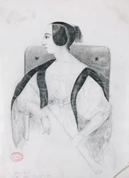 George Sand Seated in an Armchair, 1833